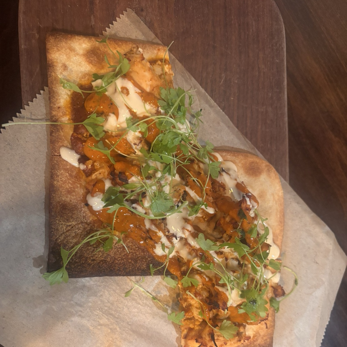 Spicy Harissa Chicken Flatbread