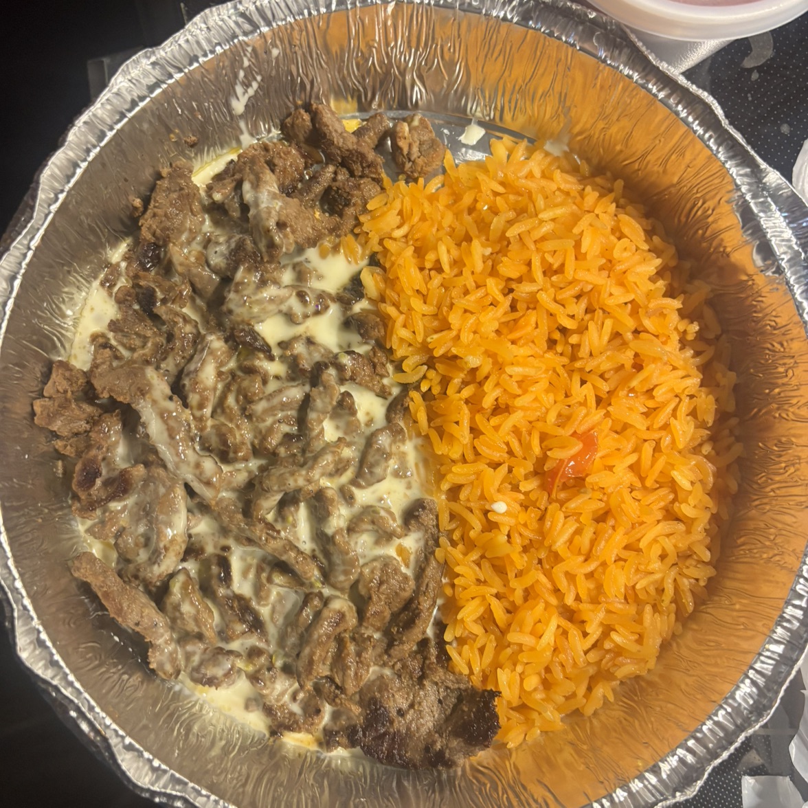 Steak, Cheese, And Rice