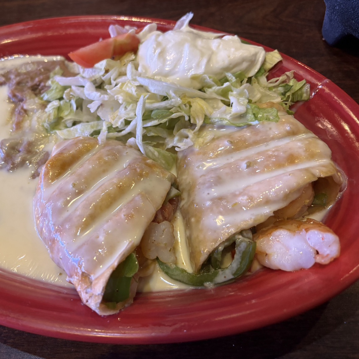 Shrimp Fajita Chimichanga